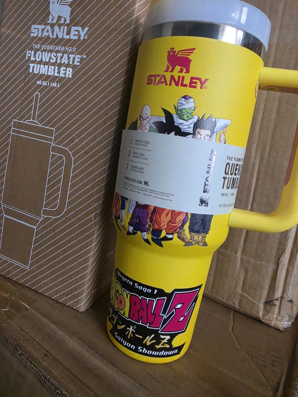 Stanley Yellow Dragon Ball Z FlowState Tumbler with Anime Graphics